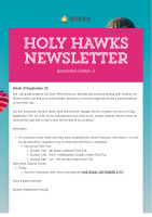 September 20, 2024 Newsletter