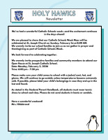 January 30, 2026 Newsletter